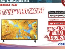 Diskon Besar! TV LED 50-65 Inci di Transmart Full Day Sale Potongan Harga Rp 3,9 Jutaan
