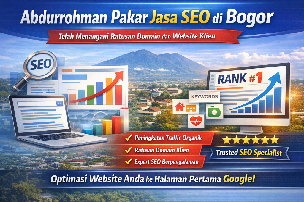 Abdurrohman Abdillah Abditrass Pakar Jasa SEO di Bogor Telah Menangani Ratusan Domain dan Website Klien